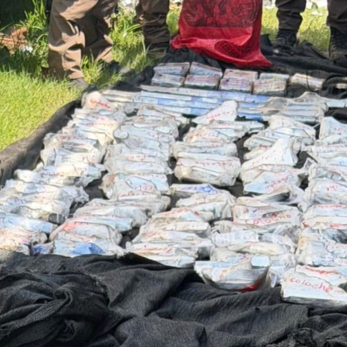 Aseguran 108 armas y paquetes con presunta cocaína en tráiler en Tapachula