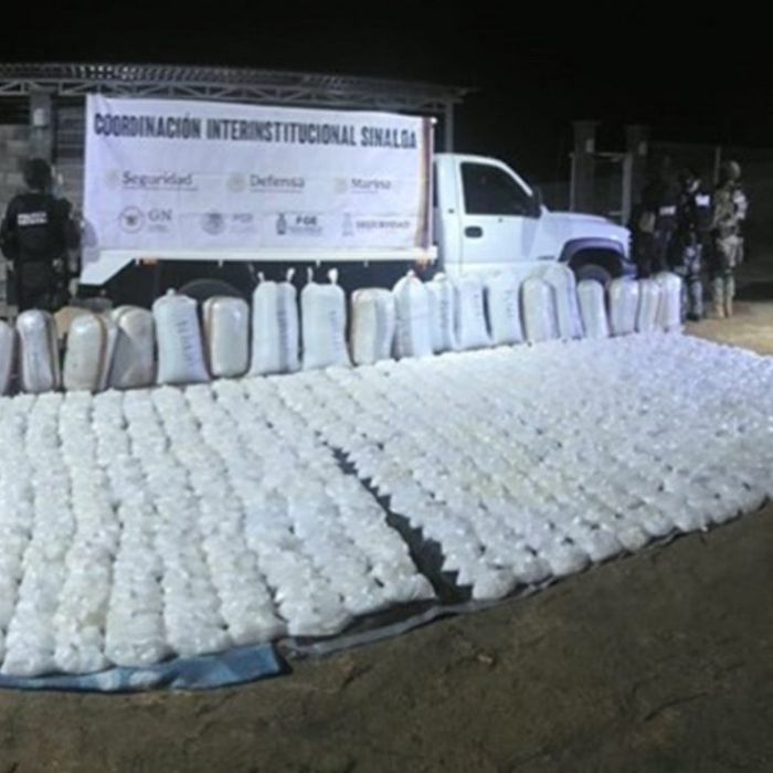 Aseguran 1.32 toneladas de metanfetamina en Carboneras, Culiacán