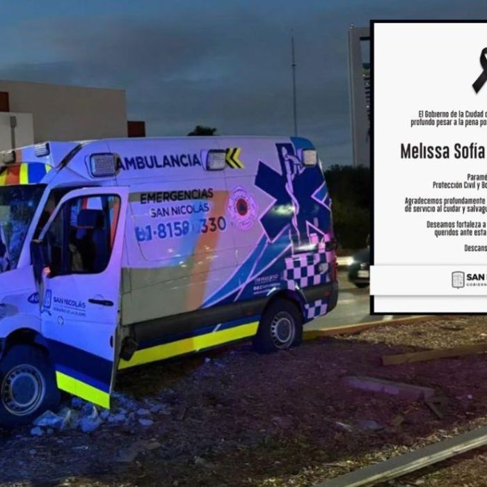 Muere paramédica de Protección Civil de San Nicolás tras choque de ambulancia en Monterrey